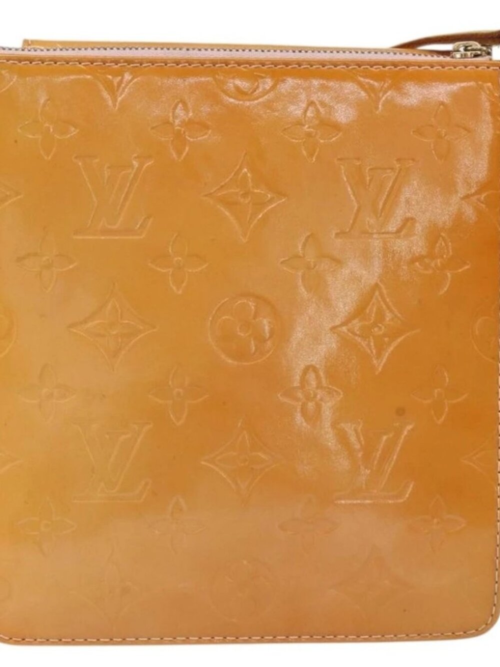 LOUIS VUITTON Monogram Vernis Motto Pouch Marshmallow Pink M91312 - Picture 3 of 15